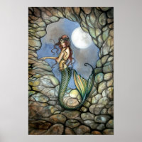 Mermaid Poster Print van Molly Harrison