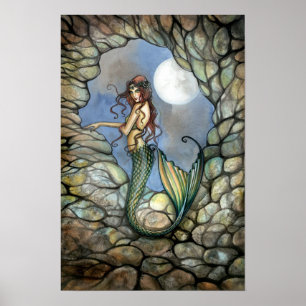 Mermaid Poster Print van Molly Harrison