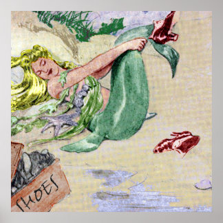  Mermaid Poster Wall Art
