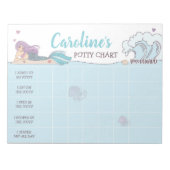 Mermaid Potty Chart Persoonlijke Naam & Taken Notitieblok (Voorkant)