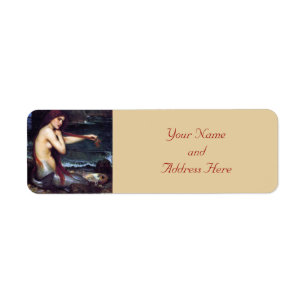 Mermaid Pre-Raphaelite Return Address Labels
