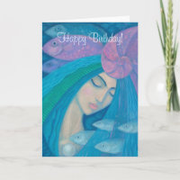 Mermaid Princess, Happy Birthday aanpasbare tekst