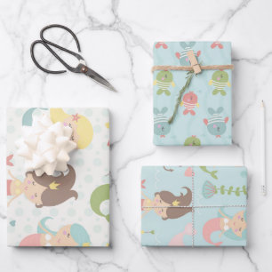 Mermaid Princess ThACHT Papieren pakbladen Inpakpapier Vel