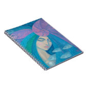 Mermaid Princess, underwater Fantasy, roze blauw Notitieboek (Rechterzijde)