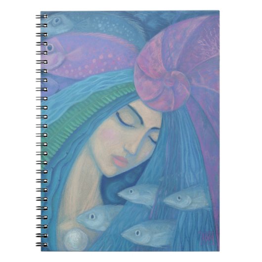 Mermaid Princess, underwater Fantasy, roze blauw Notitieboek (Voorkant)