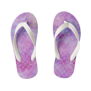 Mermaid Purple Beach Les tongs de l'enfant