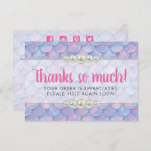 Mermaid Queue Scale & Pearl Boutique Carte de reme (Devant / Derrière)