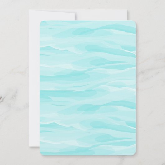 Mermaid Queue sous la mer Invitation d'anniversair (Dos)