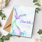 Mermaid Queue sous la mer Invitation d'anniversair