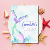 Mermaid Queue sous la mer Invitation d'anniversair