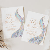 Mermaid Queue sous la mer Invitation d'anniversair