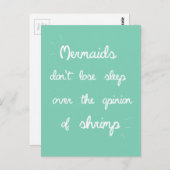 Mermaid Quote Briefkaart (Voorkant / Achterkant)