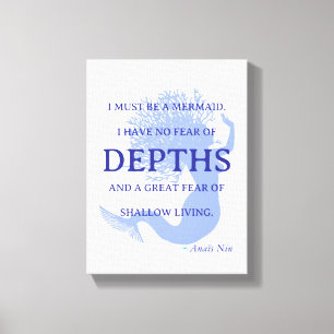 Mermaid Quote Canvas Afdruk