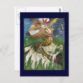 Mermaid Riding a Wave Briefkaart (Voorkant / Achterkant)