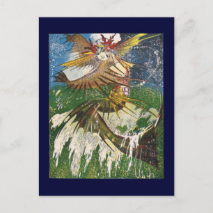 Mermaid Riding a Wave Briefkaart