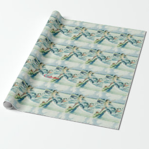 Mermaid Riding Zee Serpent Thunder_Cove   Cadeaupapier