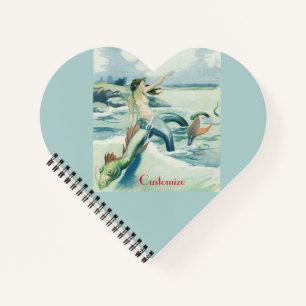 Mermaid Riding Zee Serpent Thunder_Cove Notitieboek