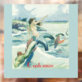 Mermaid Riding Zee Serpent Thunder_Cove Raamsticker (Vel 2)