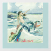 Mermaid Riding Zee Serpent Thunder_Cove Raamsticker (Vel)