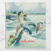 Mermaid Riding Zee Serpent Thunder_Cove Wijn Etiket (Enkel label)