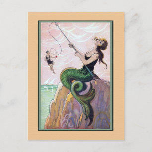 Mermaid Romantic Briefkaart