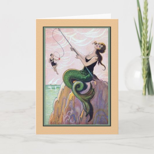  Mermaid Romantic Love Card Kaart (Voorkant)