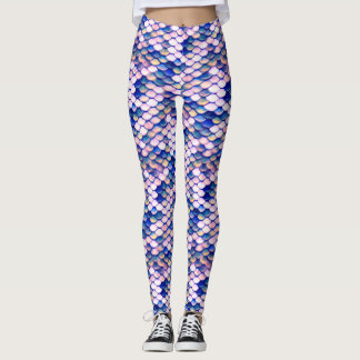 Mermaid Roos Skin Patroon Leggings