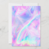 Mermaid rose violet Invitation Anniversaire (Dos)