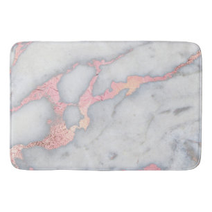 Mermaid Rosegold Glitter Marble Badmat
