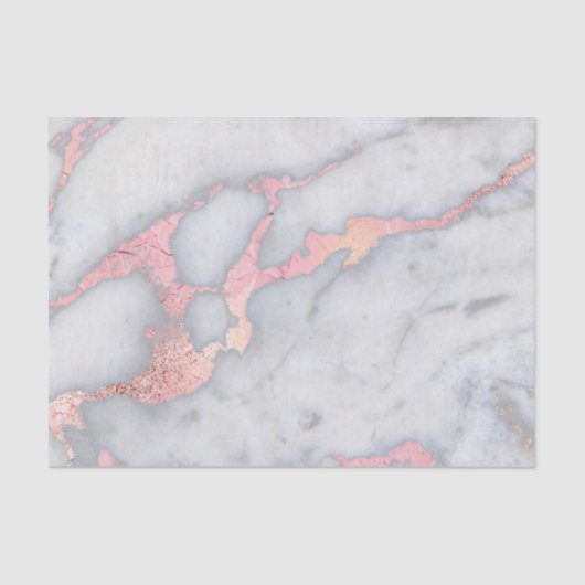 Mermaid Rosegold Glitter Marble Tissuepapier (Voorkant)