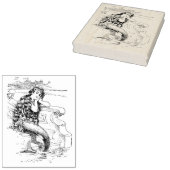 Mermaid Rubber Art Stamp Rubberstempel (Gestempeld)