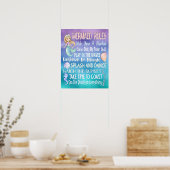 Mermaid Rules Wall Art - Poster 16x20 (Cuisine)