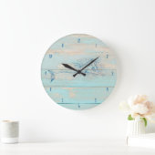 Mermaid Rustic Beach Wood Coastal Grote Klok (Huis)