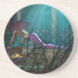 Mermaid Sandstone Drink Onderzetter