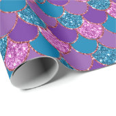 Mermaid Scale Jewel Tone Wrapping Paper Cadeaupapier (Rol Hoek)