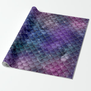 Mermaid Scale Jewel Tone Wrapping Paper Cadeaupapier