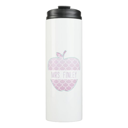 Mermaid Scales Apple Personalized Teacher Thermosbeker (Voorkant)