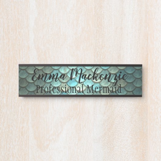 Mermaid Scales die het Bord van de Naam van het De Deurbordje (Voorkant)