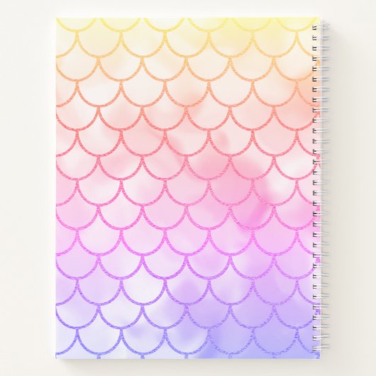 Mermaid Scales Glitter Sketch Book Notitieboek (Achterkant)