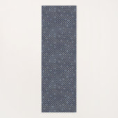 Mermaid Scales Monogram Navy Blue Gold Home Decor Yogamat (Achterkant)