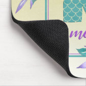 Mermaid Scales Monogram | Waterverf Ombre Floral Muismat (Hoek)