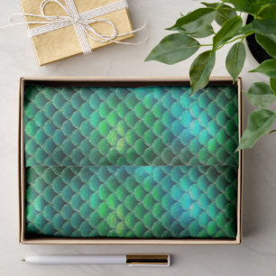 Mermaid Scales Pattern Green ID600 Tissuepapier