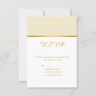 MERMAID SCHAAL THEMA WIT GOUD ELKE GELEGENHEID RSV RSVP KAARTJE