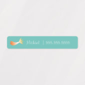 Mermaid School Class Lunch Name Number Labels (Design 1)