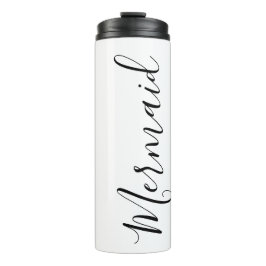 "Mermaid" Script Thermal Tumbler Thermosbeker