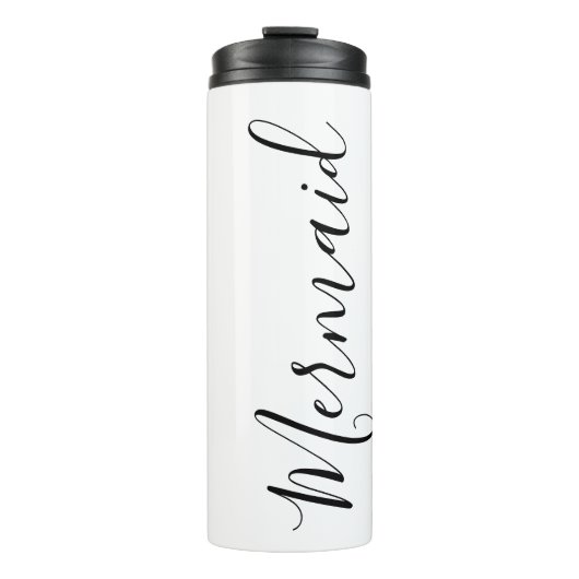 "Mermaid" Script Thermal Tumbler Thermosbeker (Voorkant)