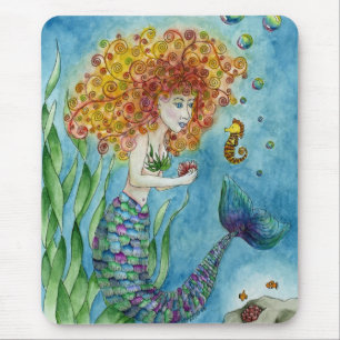 Mermaid - Seahorse Mousepad Muismat