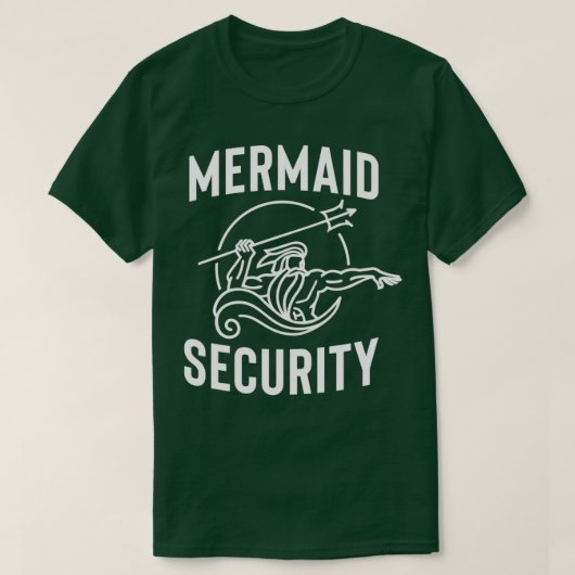 Mermaid Security Design for Swimming Instructors T-shirt (Design voorkant)