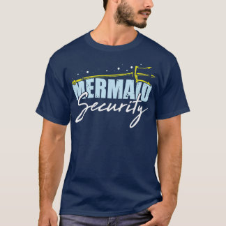 Mermaid Security die cadeaus zwemt voor een zwemte T-shirt