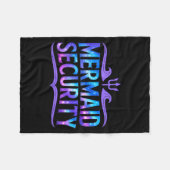 Mermaid Security Funny Dad Father Daughter Birthda Fleece Deken (Voorkant (Horizontaal))